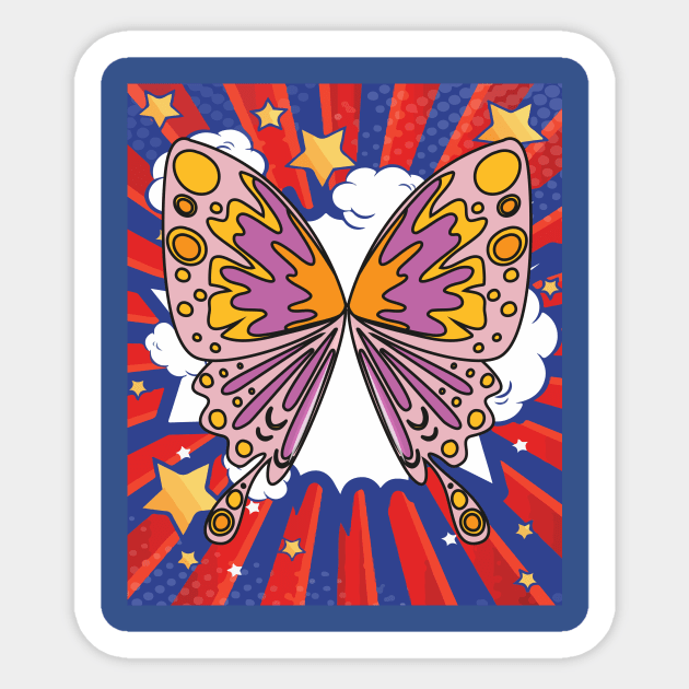 Beautiful Colorful Butterflies Sticker by flofin